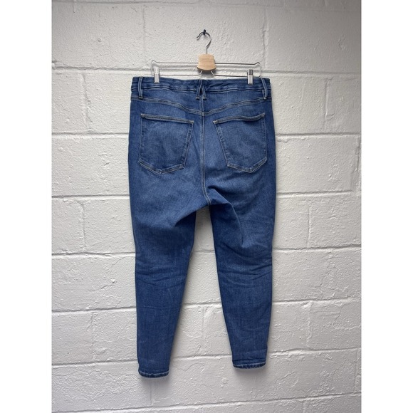 Good American Jeans Good Legs High Rise Skinny sz 15 / 33 Indigo Blue 30" inseam - Picture 5 of 11